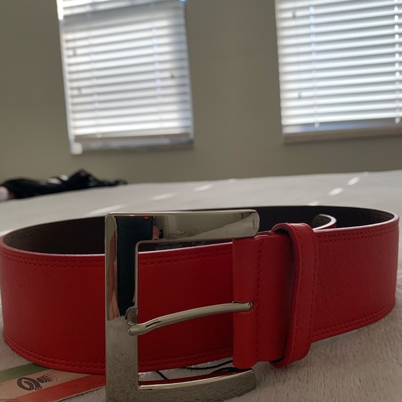 Made in Italy, 100 % leather so adorable red belt . New with tag